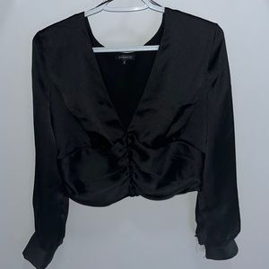 Jana Ruched Satin Blouse medium